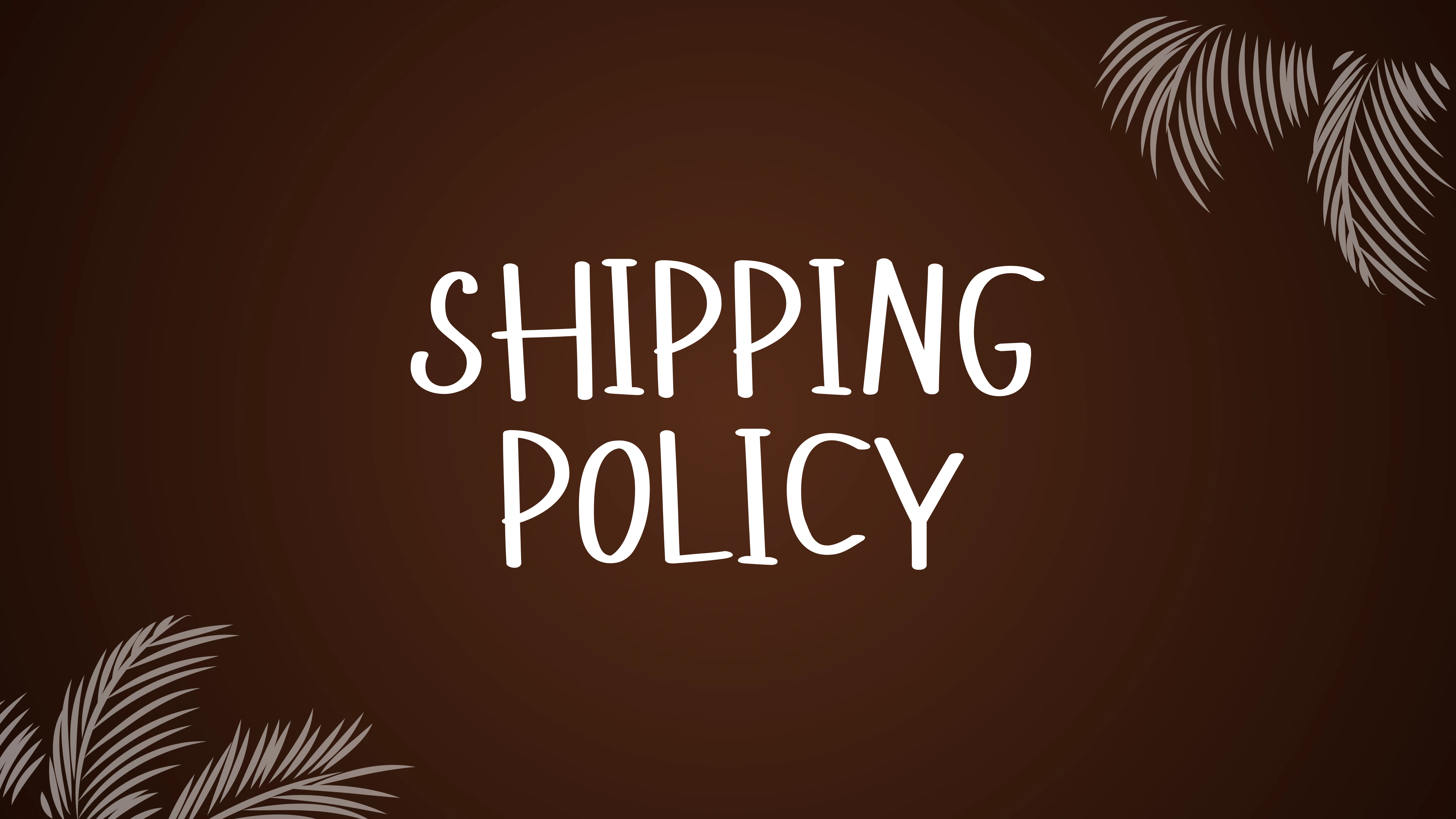 Shipping Policy Banner